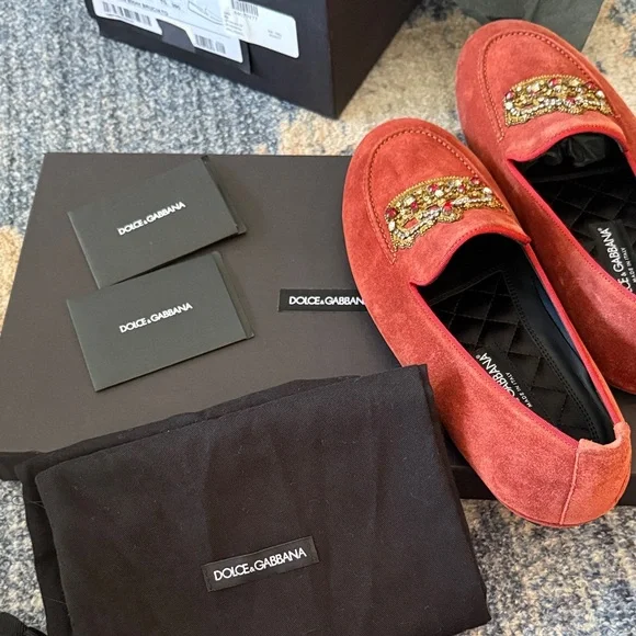 Dolce & Gabbana Burnt Orange Loafers - Picture 2 of 4